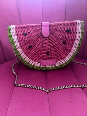 kate spade Picnic Perfect Wicker Watermelon Crossbody Bag